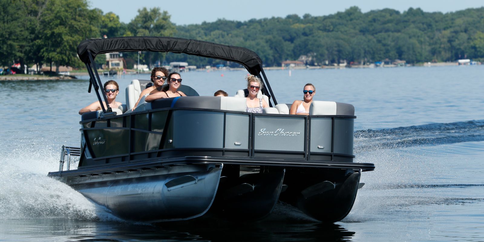 Sunchaser Pontoon on the water